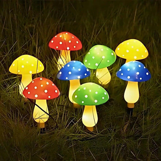 Leuchtstil - Piluma Solar LED Pilze für Garten & Terrasse (8 Stück)